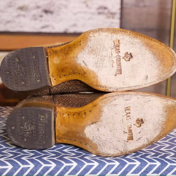 Texas Country Official Python Boots (Round Toe) - Picture 6 of 12